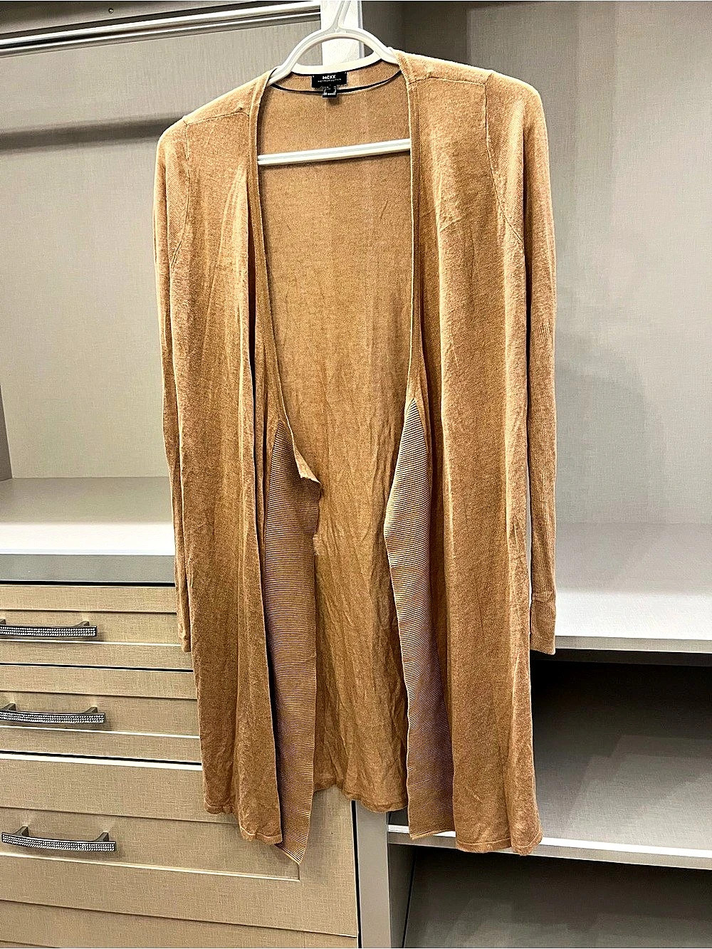 Mexx Open Front Longline Cardigan Brown